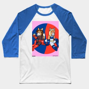 AK Girl and Wondervixen: Coffee and Chill (Joshystar) Baseball T-Shirt